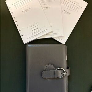 Franklin Covey Gray Leather Planner Cover